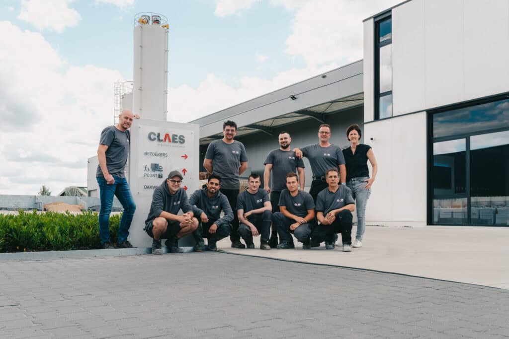 het voltallige team van claes sierbeton