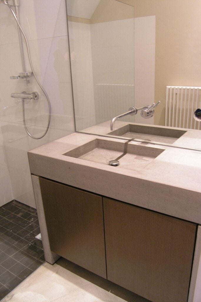 Nieuwbouw woning - interieurbeton badkamers