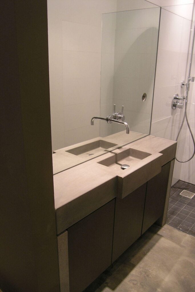 Nieuwbouw woning - interieurbeton badkamers