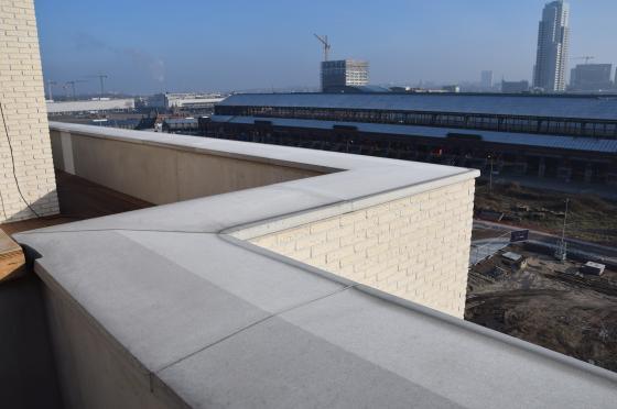 Tour&Taxis – appartementen M3 – Muur afdekbanden