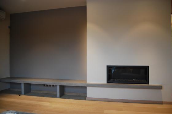 Haardmeubel / TV meubel – betonnen tablet